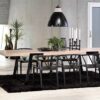 Catalent Luxusný jedálenský stôl Zora 290 - 410cm prírodná/čierna