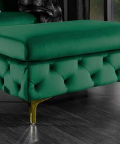 LuxD Dizajnová taburetka Rococo zelená / zlatá