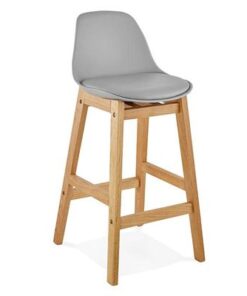 DesignS Moderná barová stolička Evan sivá