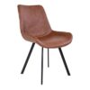 Norddan 21859 Dizajnová stolička Brinley hnedá koženka