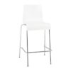 DesignS Moderná barová stolička Henry biela