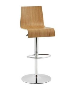 DesignS Moderná barová stolička Cameron drevená