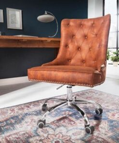 LuxD Kancelárska stolička s podrúčkami Jett vintage svetlohnedá