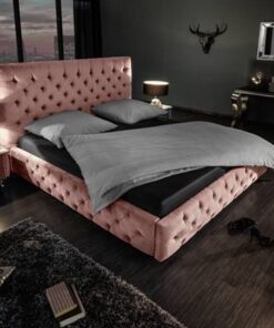 LuxD Dizajnová posteľ Laney 160x200 cm staroružový zamat