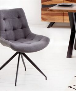 LuxD 23445 Dizajnová stolička Amiyah svetlosivá-čierna