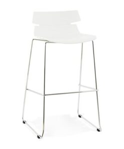 DesignS Moderná barová stolička Brayden biela