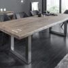 LuxD Dizajnový jedálenský stôl Massive Artwork 200 cm sivá akácia