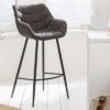 LuxD Dizajnová barová stolička Kiara antik sivá  - RP