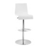 DesignS Moderná barová stolička Cameron biela