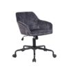 LuxD Dizajnová kancelárska stolička Esmeralda tmavosivý zamat