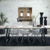 Catalent Jedálenský stôl Annie 290 -410cm / biela-čierna