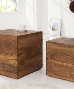 LuxD Dizajnové stolíky Timber kocky z masívneho dreva
