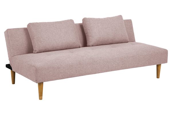 Dkton Dizajnová rozkladacia sedačka Amya 180 cm ružová - dub