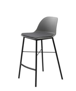 Furniria Dizajnová barová stolička Jeffery sivá