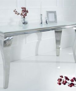 LuxD Dizajnová konzola Rococo 140cm biela / strieborná