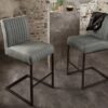 LuxD Dizajnová barová stolička Boss II antik sivá