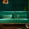 LuxD Dizajnová rozkladacia sedačka Blaine 208 cm zelený zamat