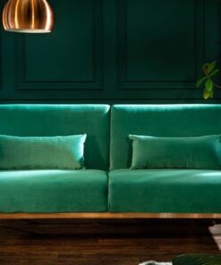 LuxD Dizajnová rozkladacia sedačka Blaine 208 cm zelený zamat