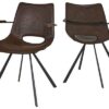 Catalent 19872 Dizajnová stolička Izabella s opierkami / hnedá